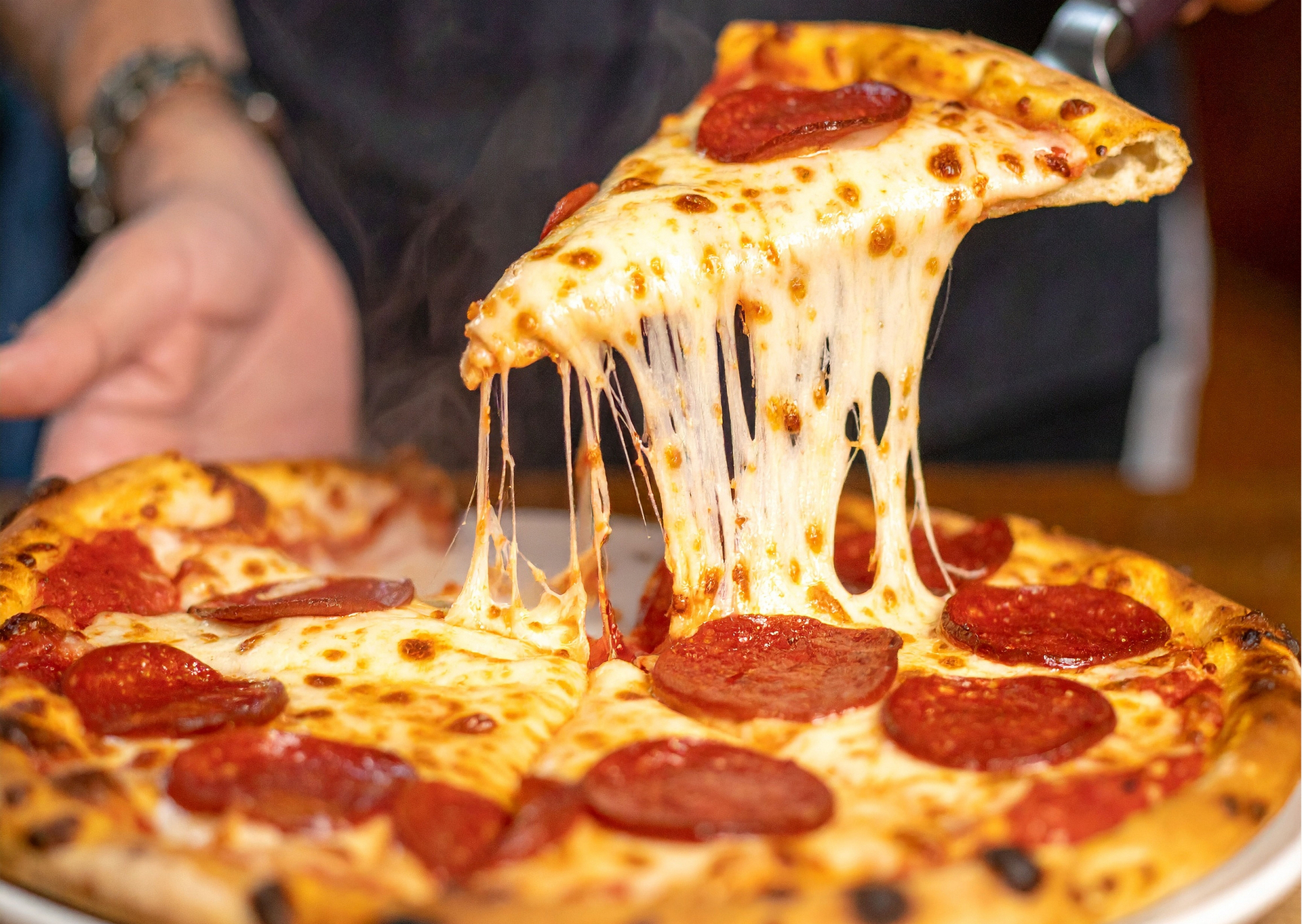 Food and atmosphere at Ciao Pizza