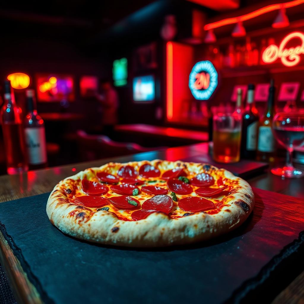 Food and atmosphere at Barco Hundido Pizzeria