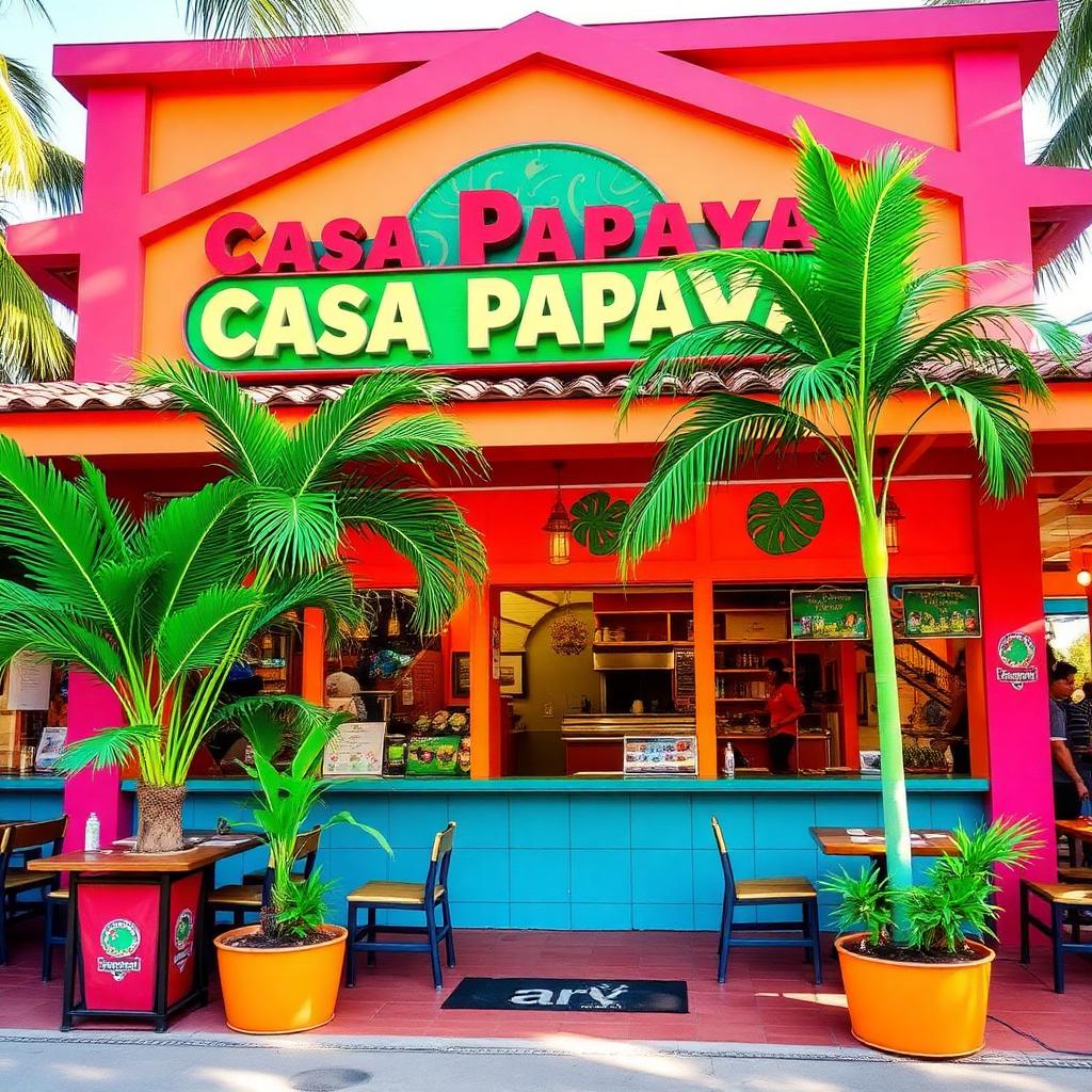 Food and atmosphere at Casa Papaya