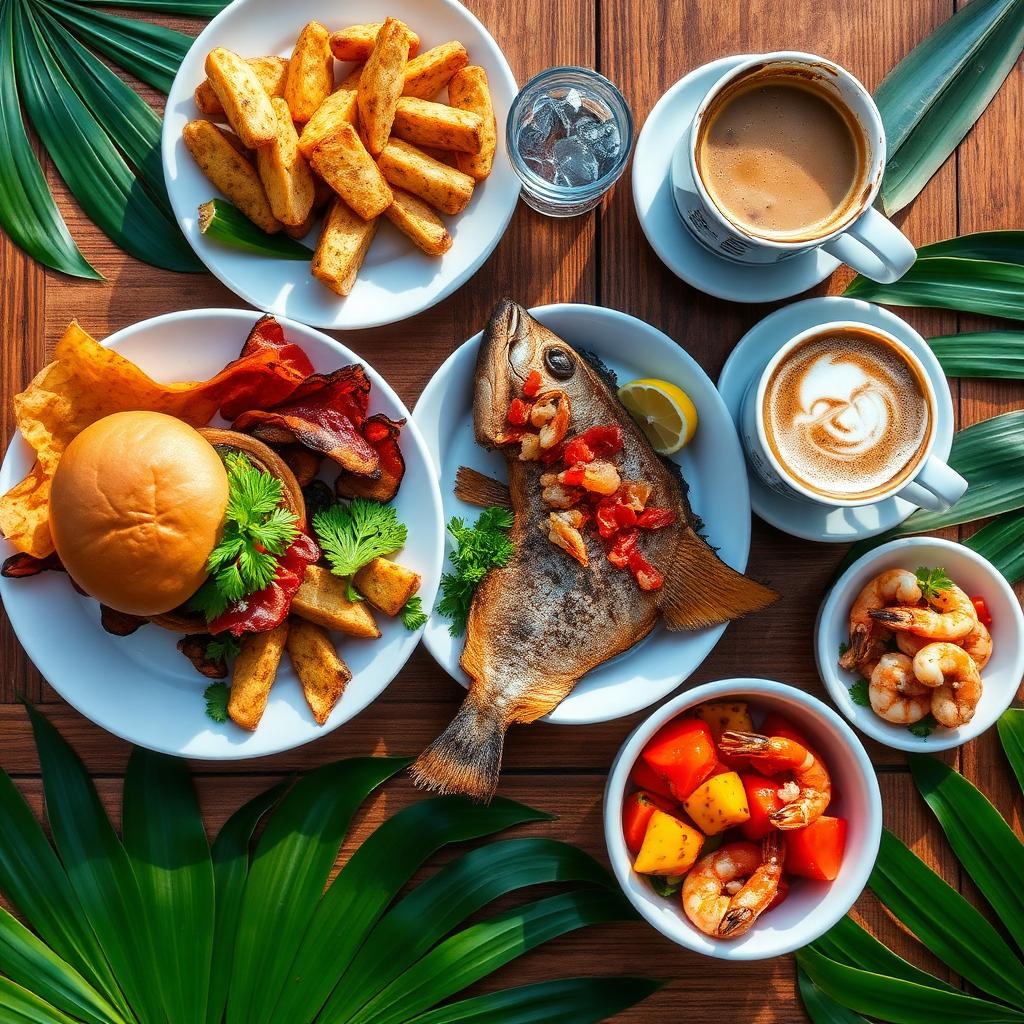 Food and atmosphere at Pipa's Beach